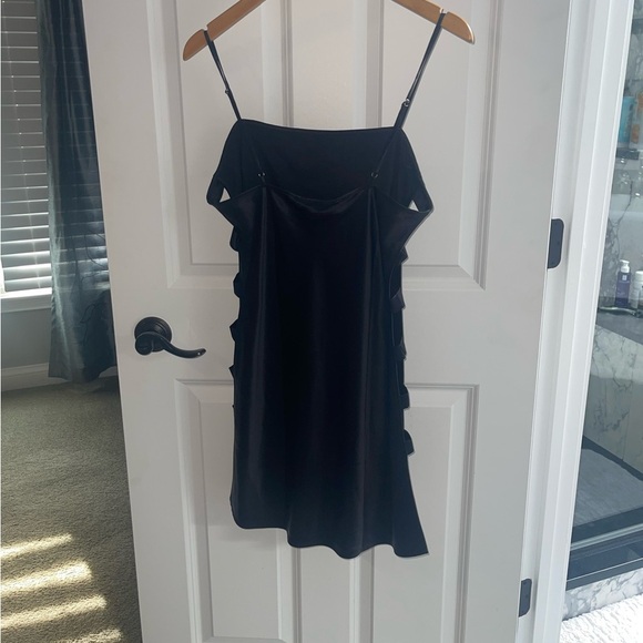 NEW Fleur Du Mal 100% Silk Charmeuse Adjustable Straps Cut-outs Side Detail Lrg - Picture 12 of 14